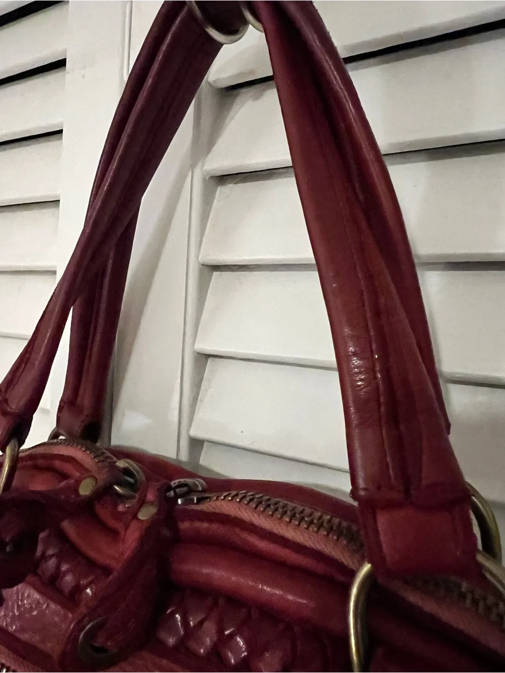 ERRELLEVENTIDUE Red Leather Handbag